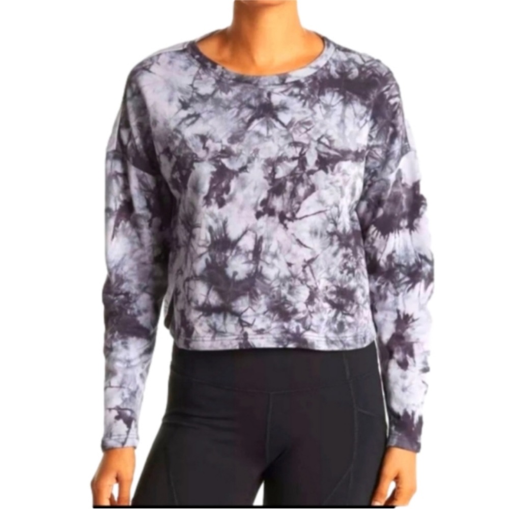 Zella tie dye cropped sweatshirt